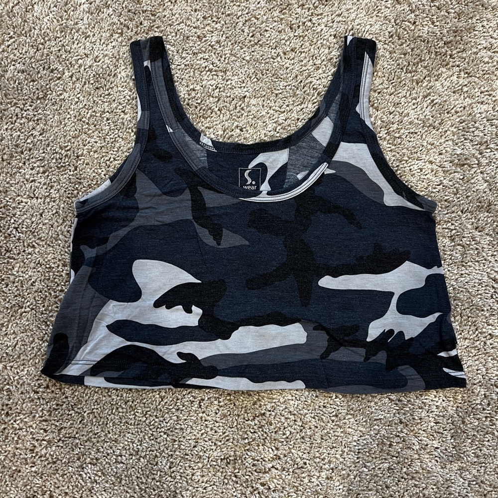 S.Wear Blue Camouflage Tank Top